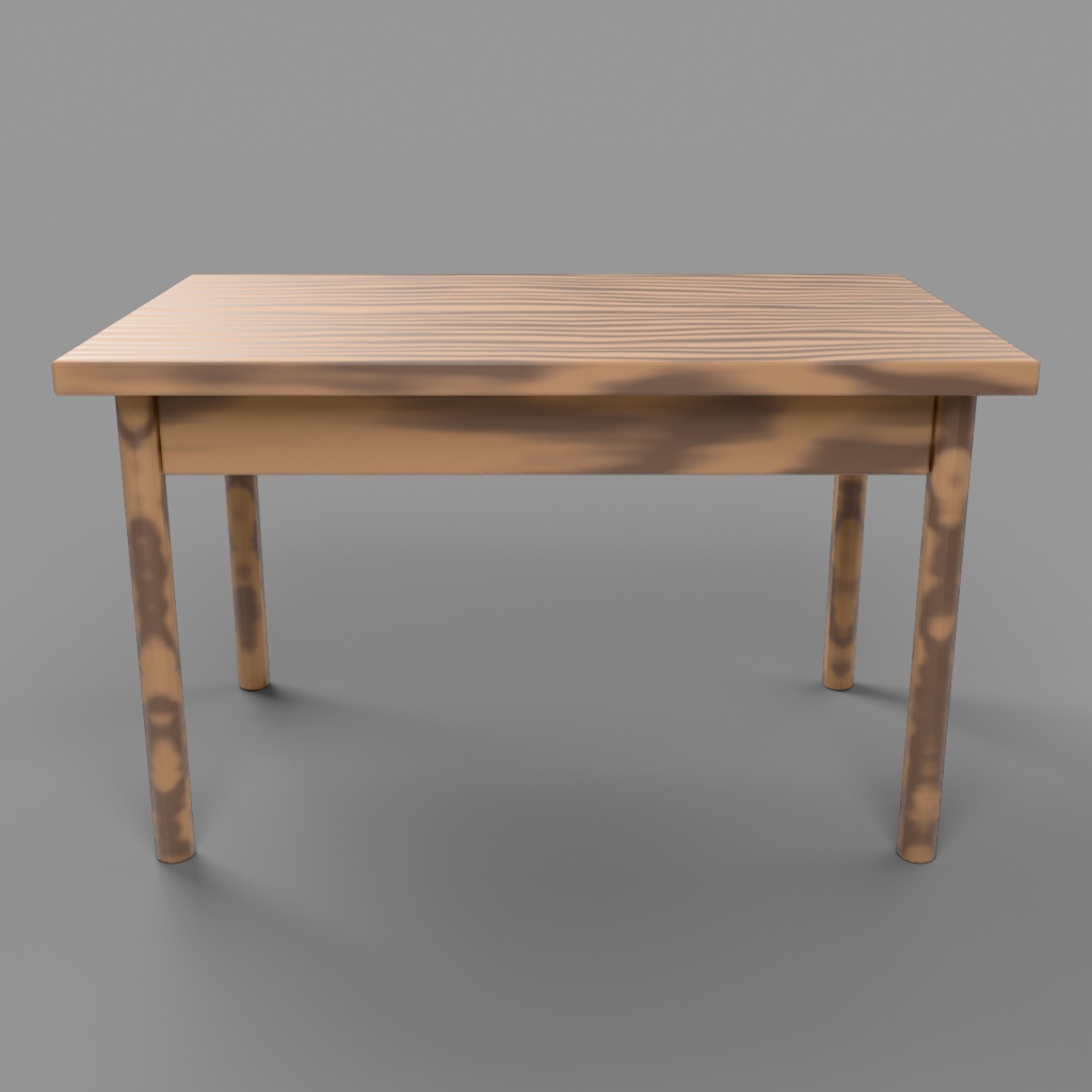 【低ポリ3Dモデル】木製テーブル 6種パック / PBRテクスチャ・LOD・OBJ/FBX/GLB/USD対応