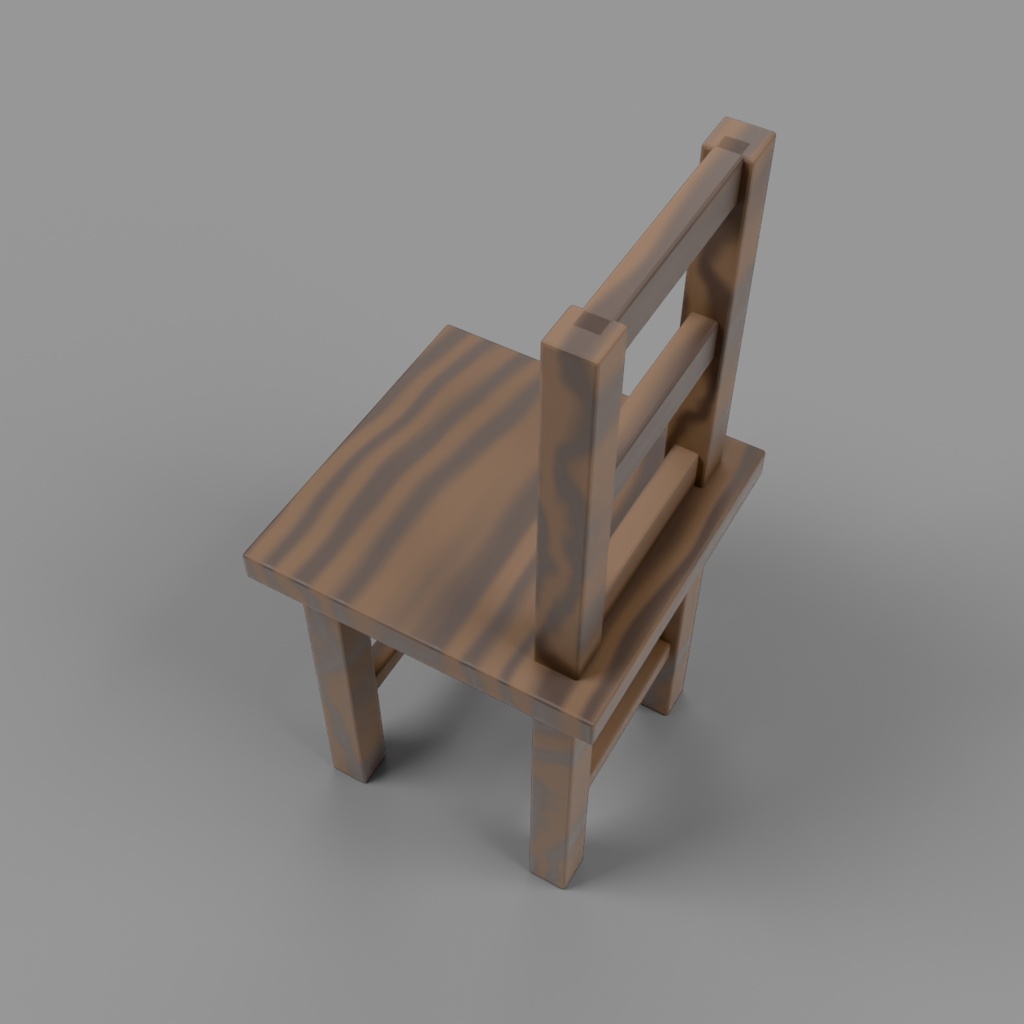 【低ポリ3Dモデル】木製チェア 6種パック / PBRテクスチャ・LOD・OBJ/FBX/GLB/USD対応