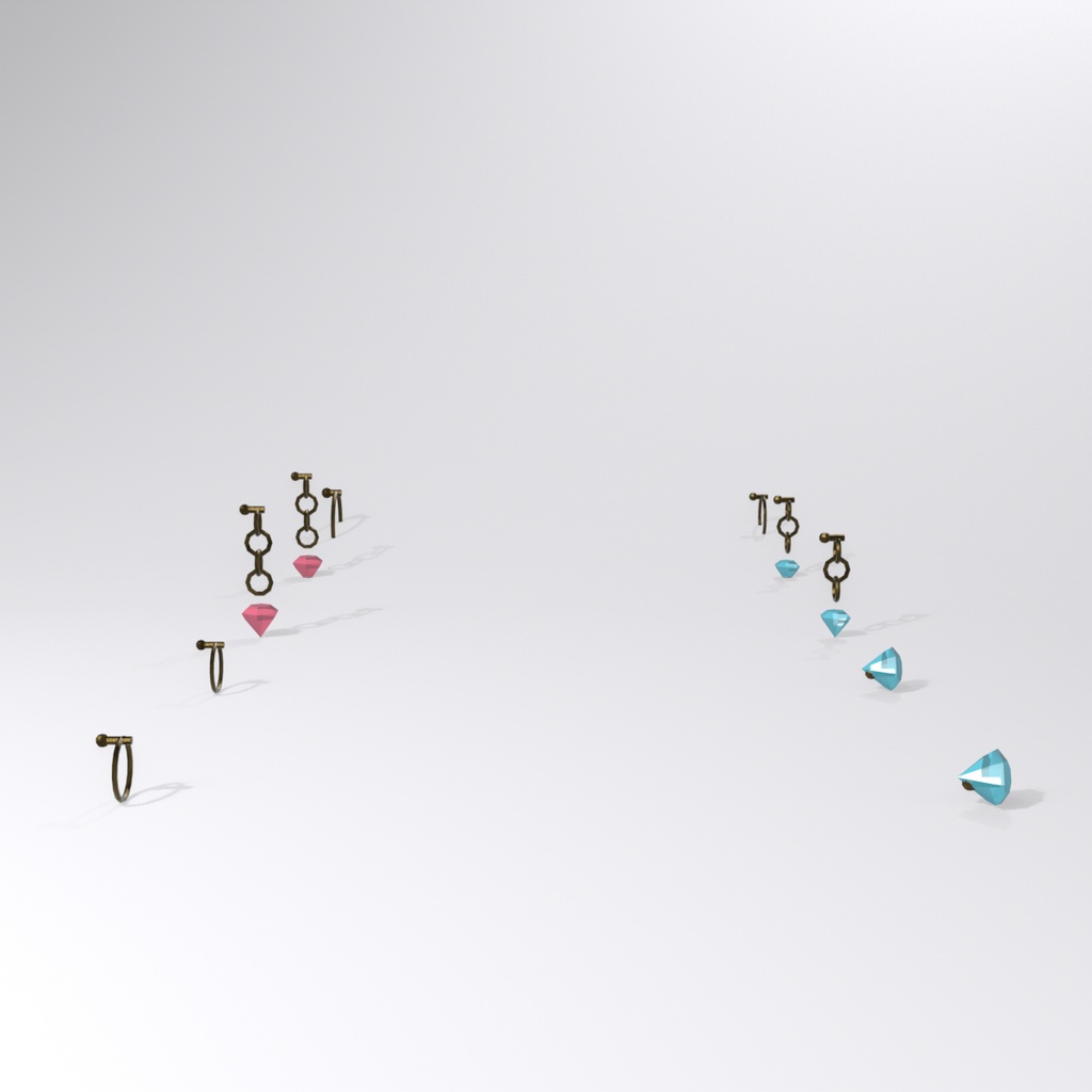 ローポリピアス 6種セット