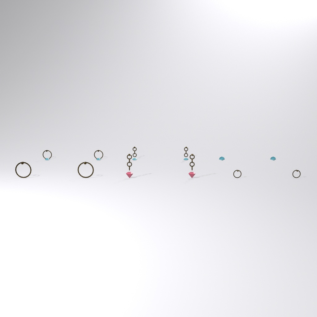 ローポリピアス 6種セット