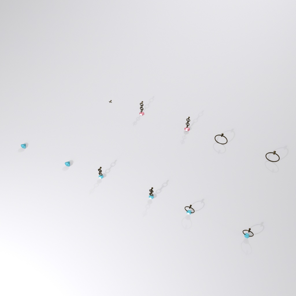 ローポリピアス 6種セット
