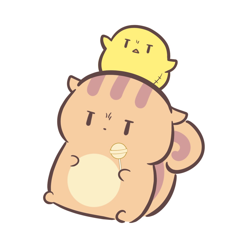 りすさんとぼんじりステッカー