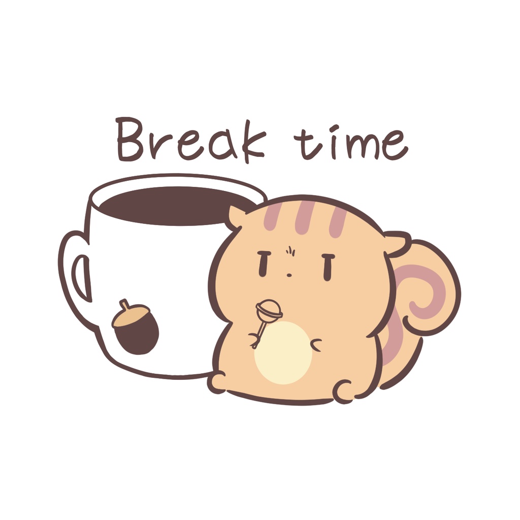りすさんのBreaktimeステッカー