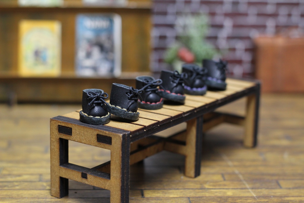 【カラーステッチ】レースアップブーツ