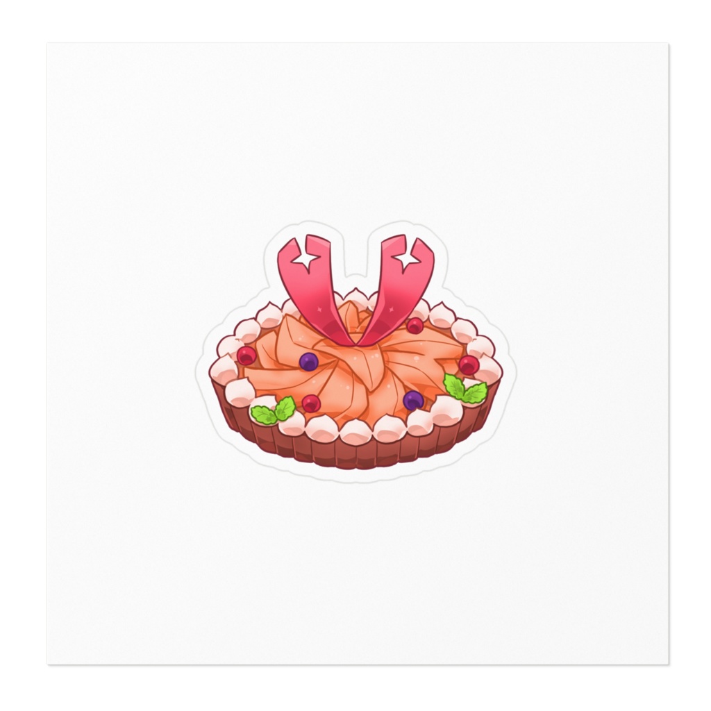 【ももタルト】ステッカー100 x 100 (mm)