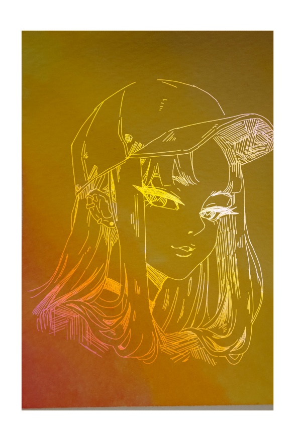 水彩箔押し原画+ブロマイドセット(B)