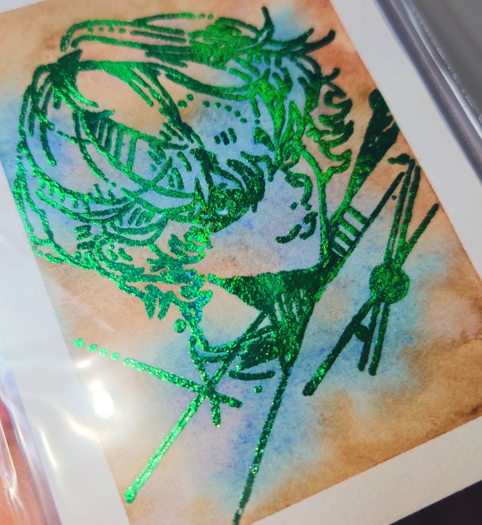 水彩箔押し原画+ブロマイドセット(C)