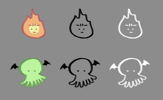 【無料素材】クトゥグアとクトゥルフのアイコン