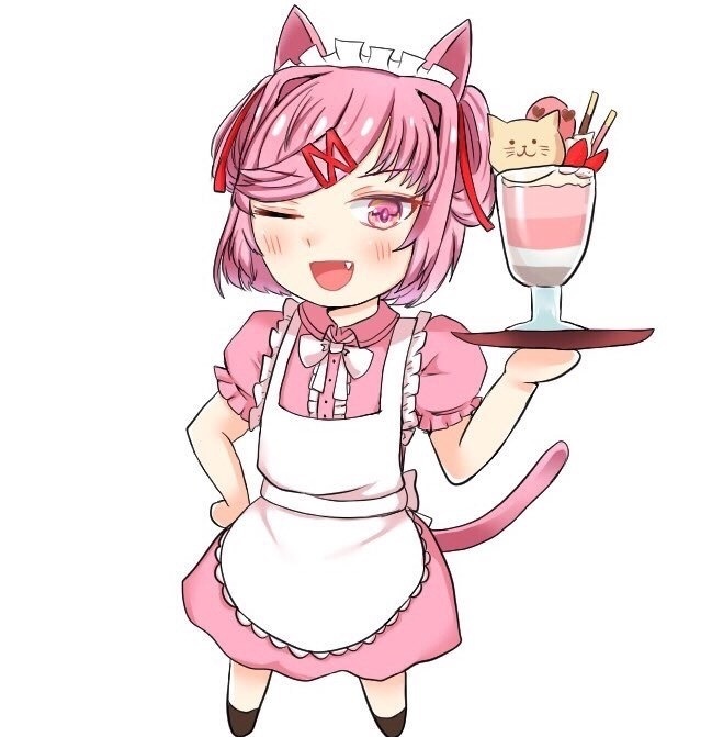 猫耳メイドナツキのアクリルキーホルダー