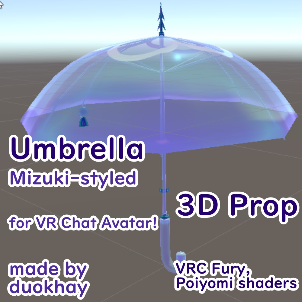 Umbrella (Mizuki Style) for VR Chat Avatar - VRC Fury