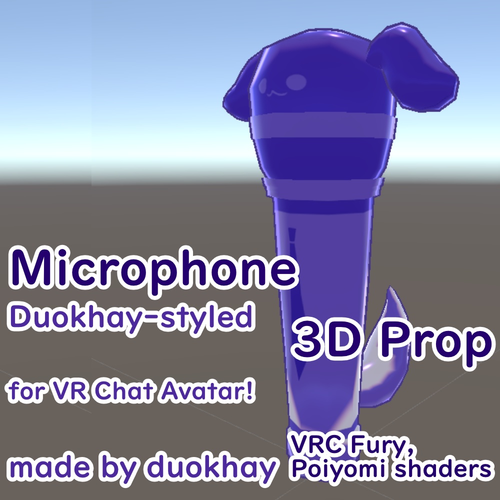 Microphone (Duokhay Style) for VR Chat Avatar - VRC Fury