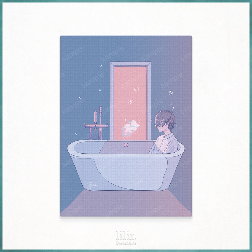 キャンバスアート - "水槽"【メランコリー展vol.3展示品】