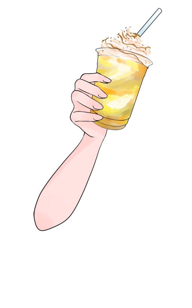 【手の素材】バナナフラッペ