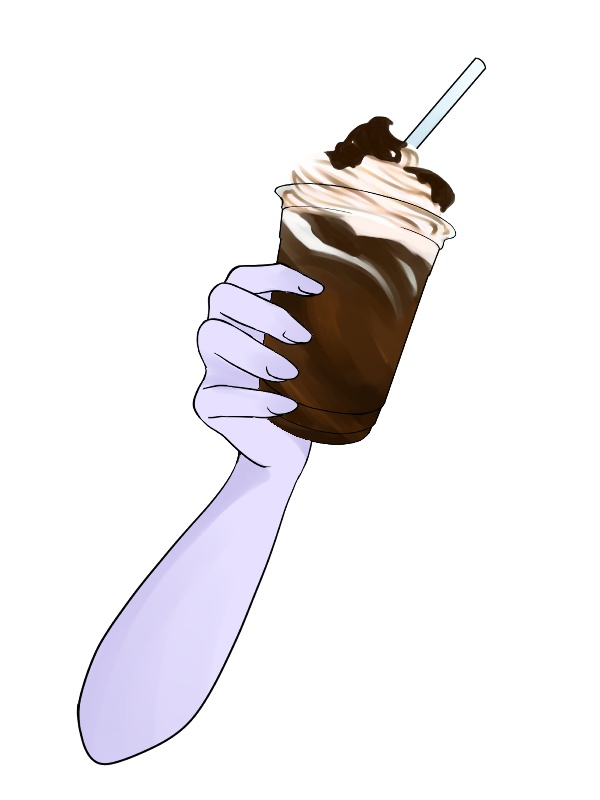【手の素材】チョコフラッペ