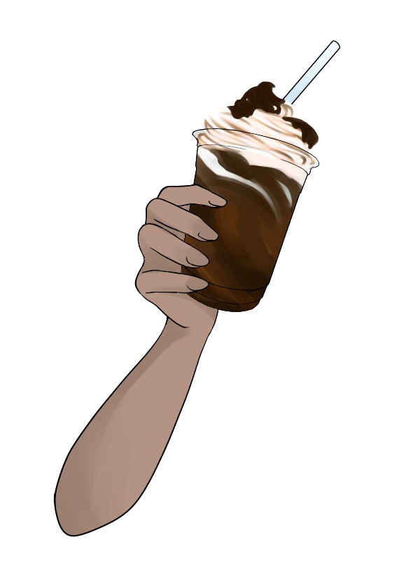 【手の素材】チョコフラッペ