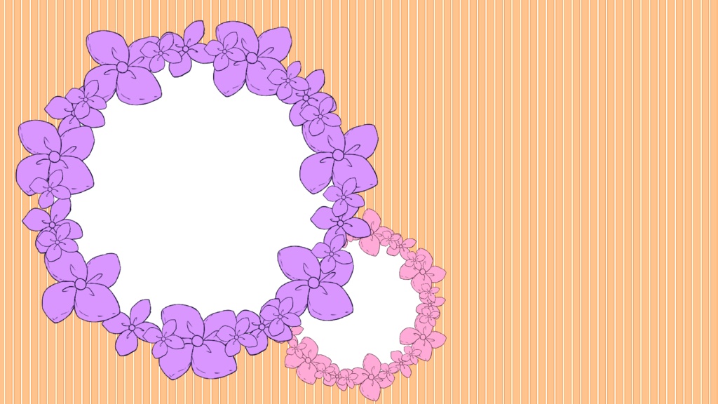 【背景素材】花リース