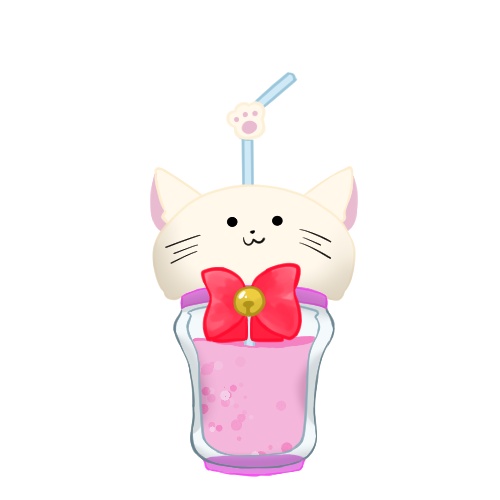 【小物素材】ネコドリンク