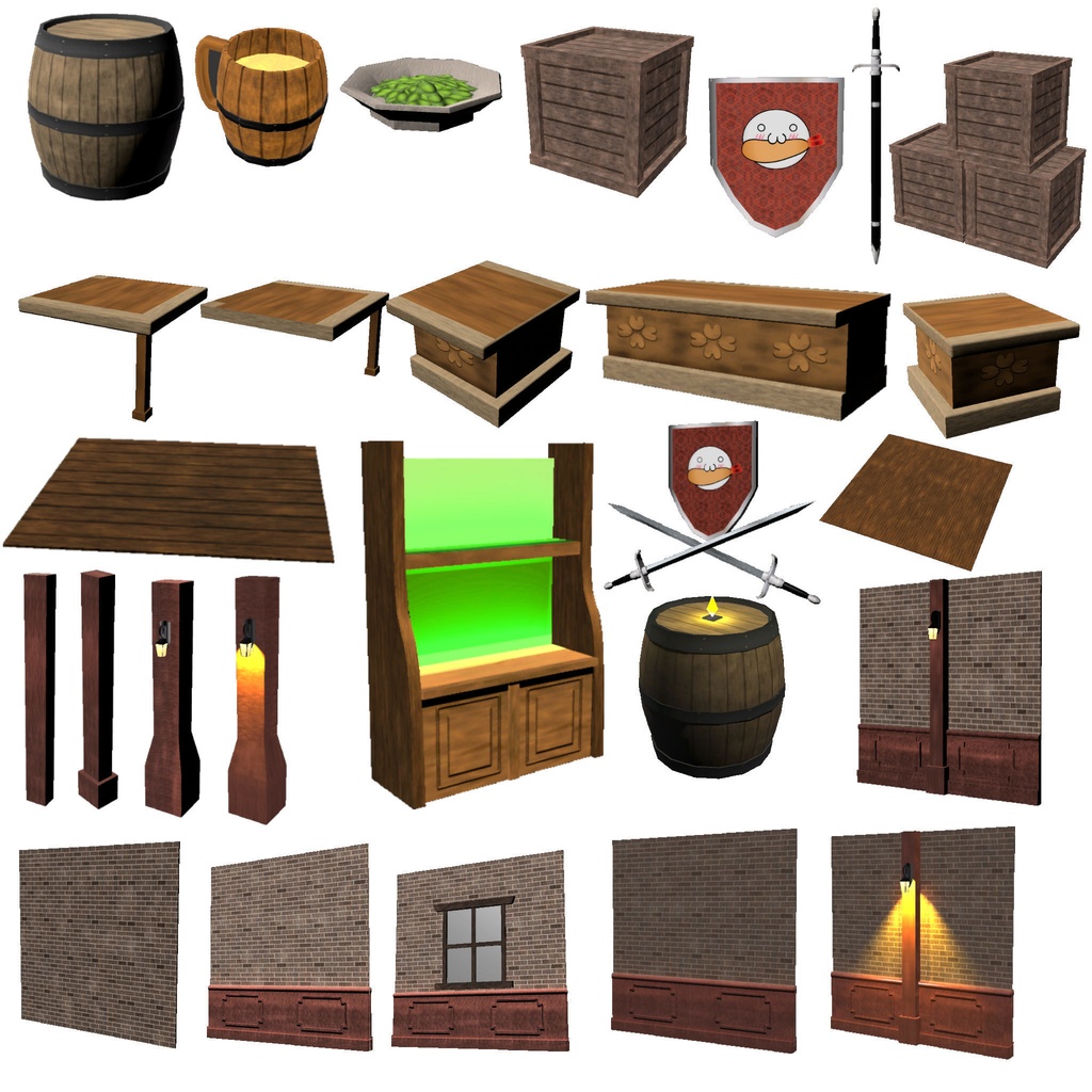 カフェバー構築セット(90点)