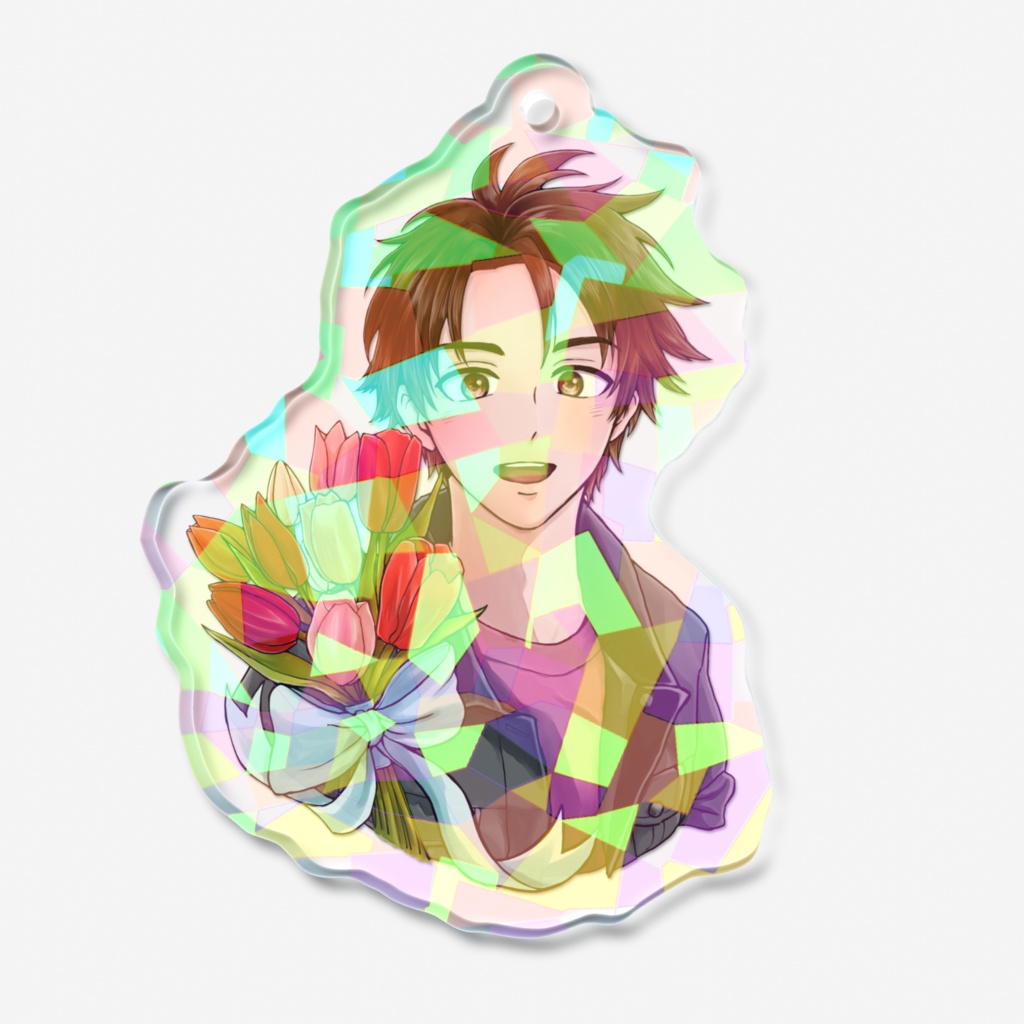 チューリップ花束アクキー