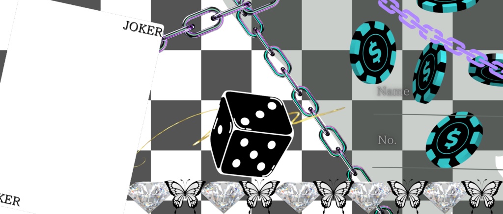 カジノゲーム風アイコンリング&ヘッダー