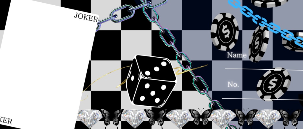 カジノゲーム風アイコンリング&ヘッダー