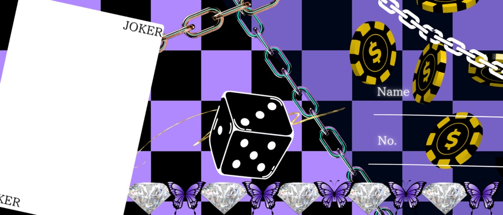 カジノゲーム風アイコンリング&ヘッダー