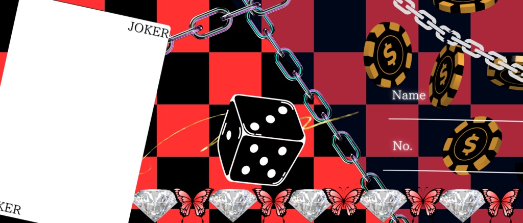 カジノゲーム風アイコンリング&ヘッダー