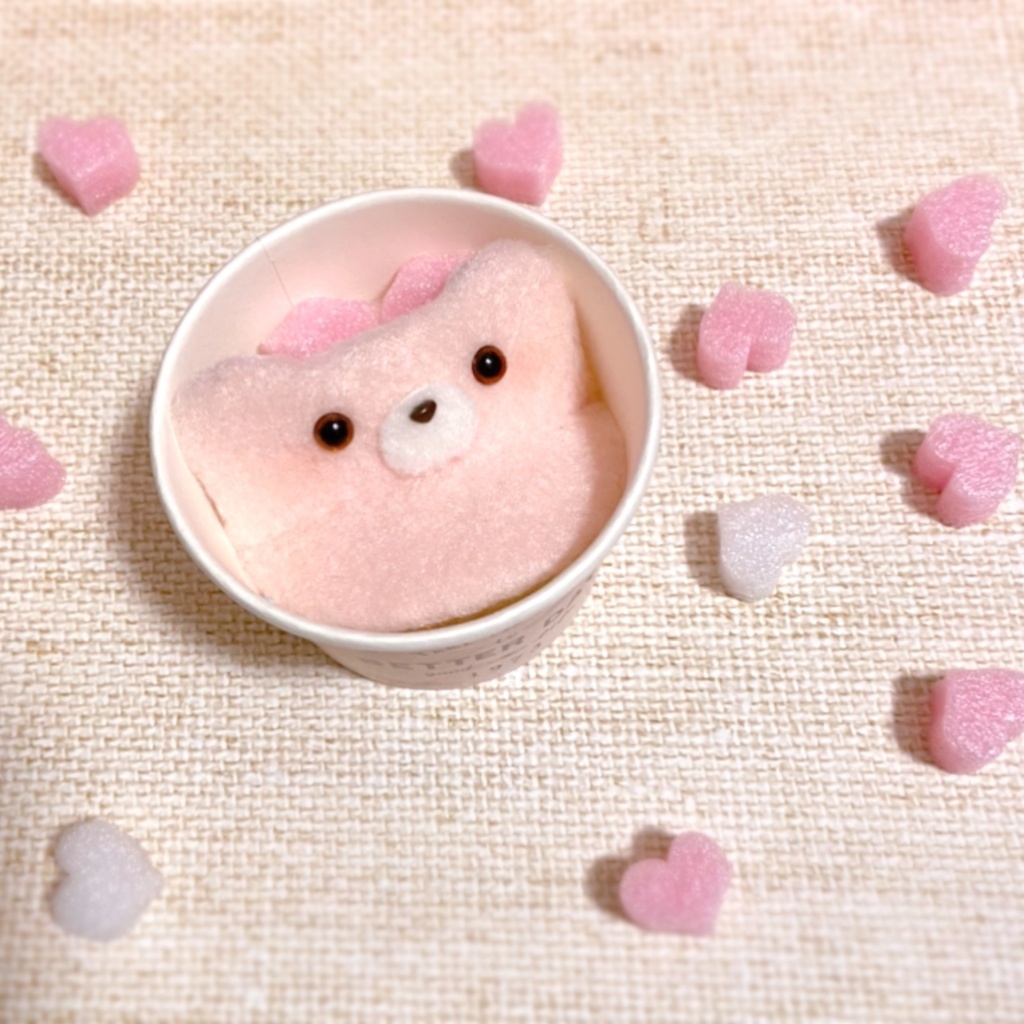 くまちゃんサンバイザー🧸ピンク