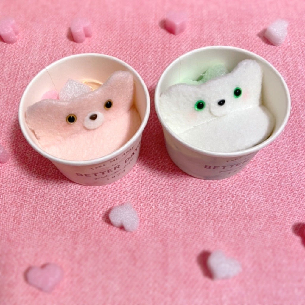 くまちゃんサンバイザー🧸ピンク×イエロー