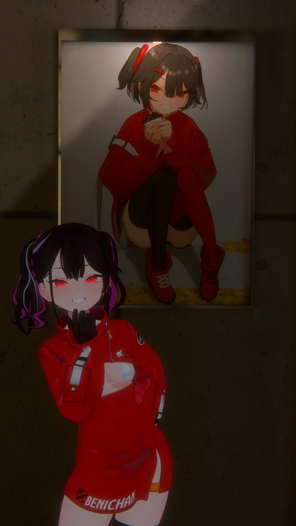 オリジナル3Dモデル「ベニちゃん」Ver1.08+追加服装リリース!