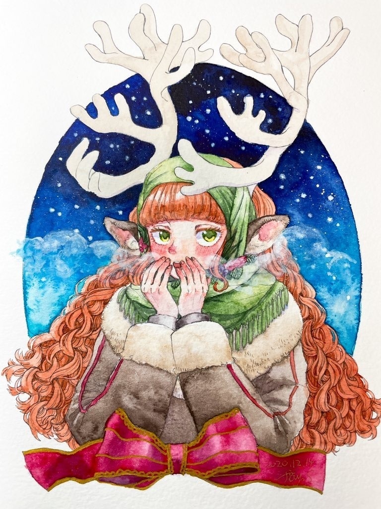 【額なし原画】赤毛のトナカイちゃん