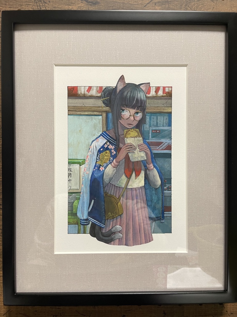 【額装原画】駄菓子ジャン-たい焼き-