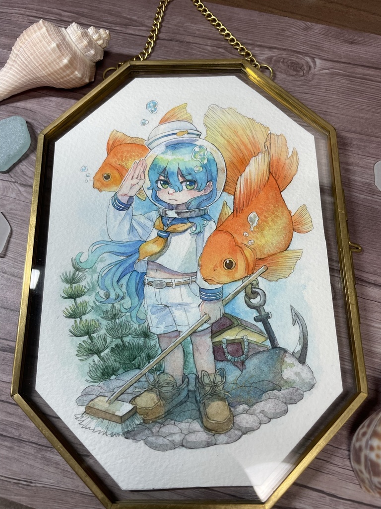 【原画】水槽の掃除人