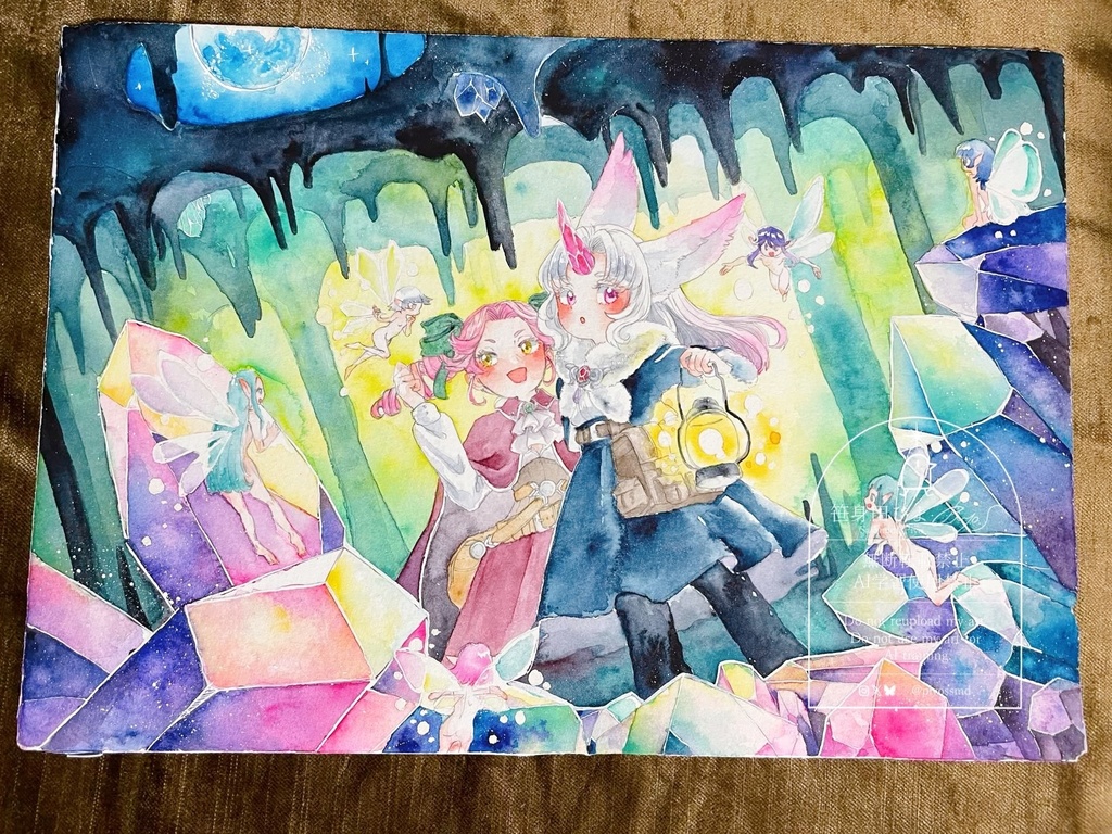 【額なし原画】鉱石妖精に導かれて