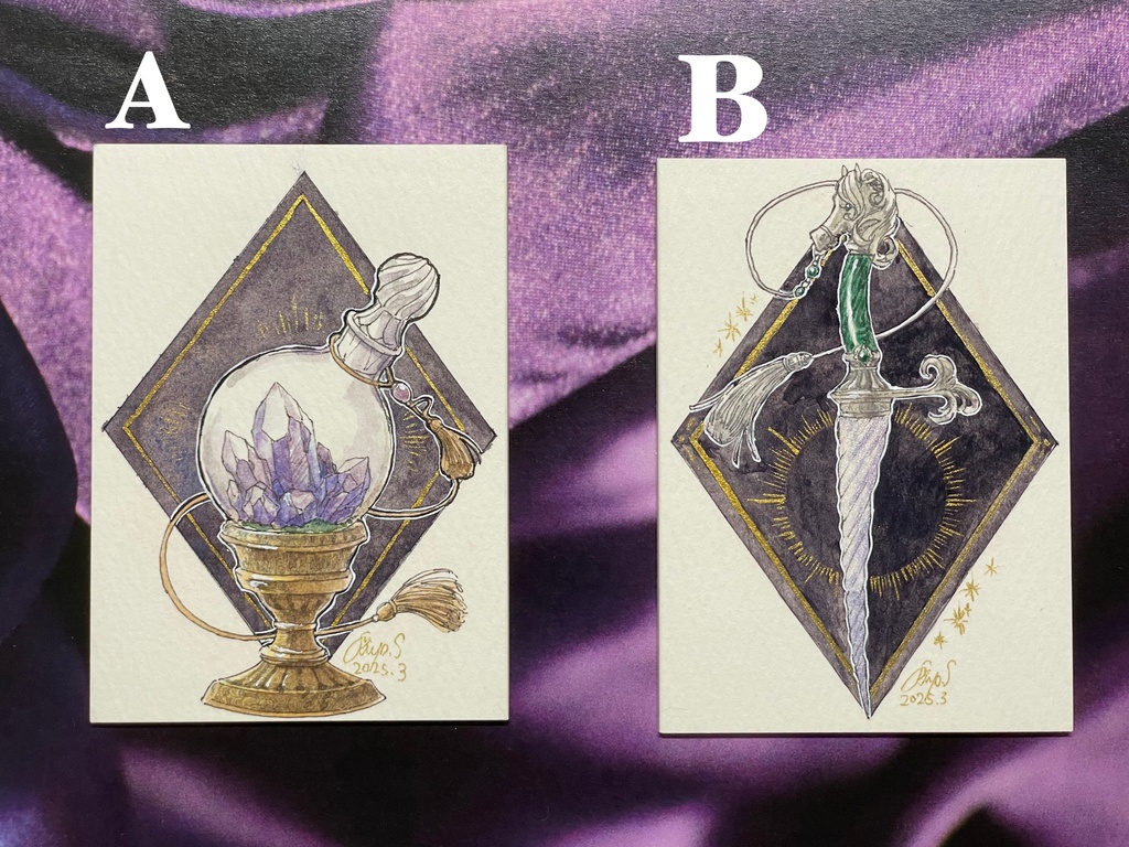 ATC原画「魔法アイテムたち」