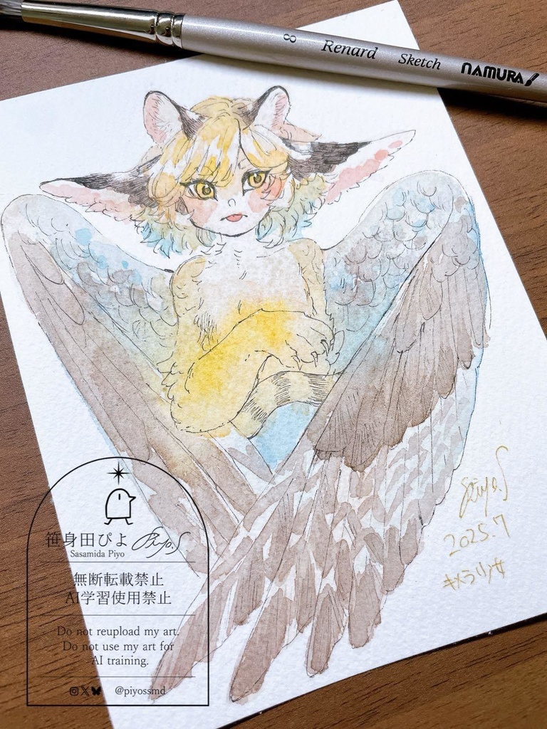ドローイング原画「キメラ少女」