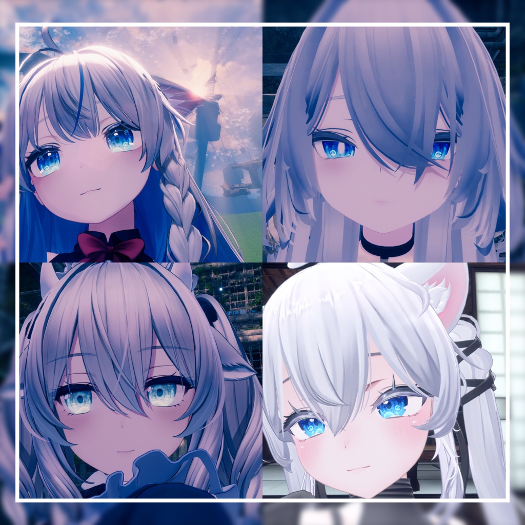 【36アバター対応】海中の泡沫【EYEテクスチャ/5種類+薄色5種類】