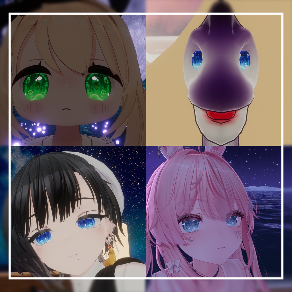 【36アバター対応】海中の泡沫【EYEテクスチャ/5種類+薄色5種類】