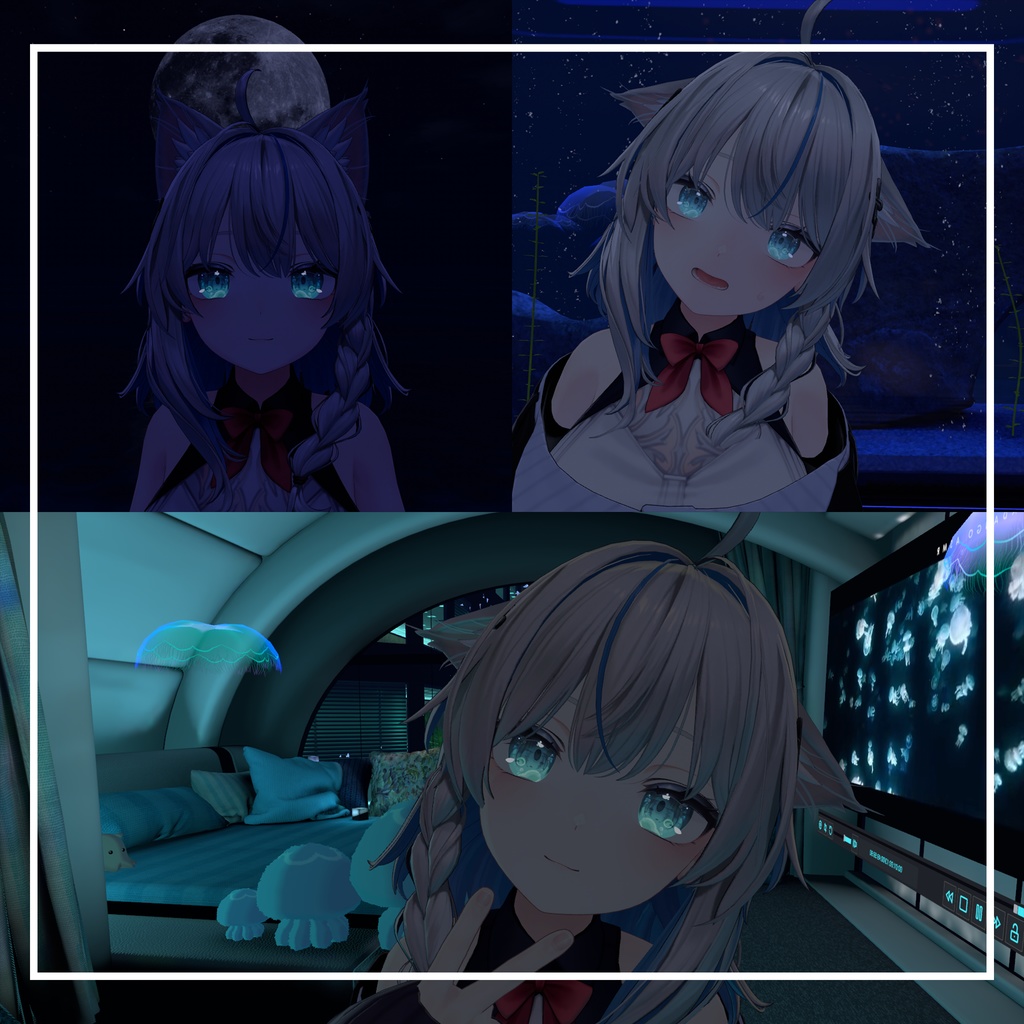 【11アバター対応】海中の泡沫【EYEテクスチャ/5種類+薄色5種類】