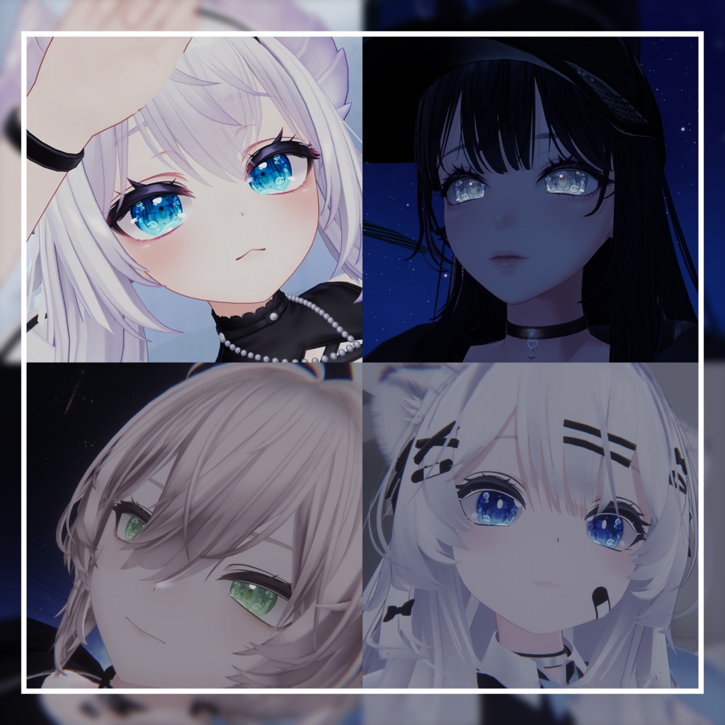 【36アバター対応】海中の泡沫【EYEテクスチャ/5種類+薄色5種類】