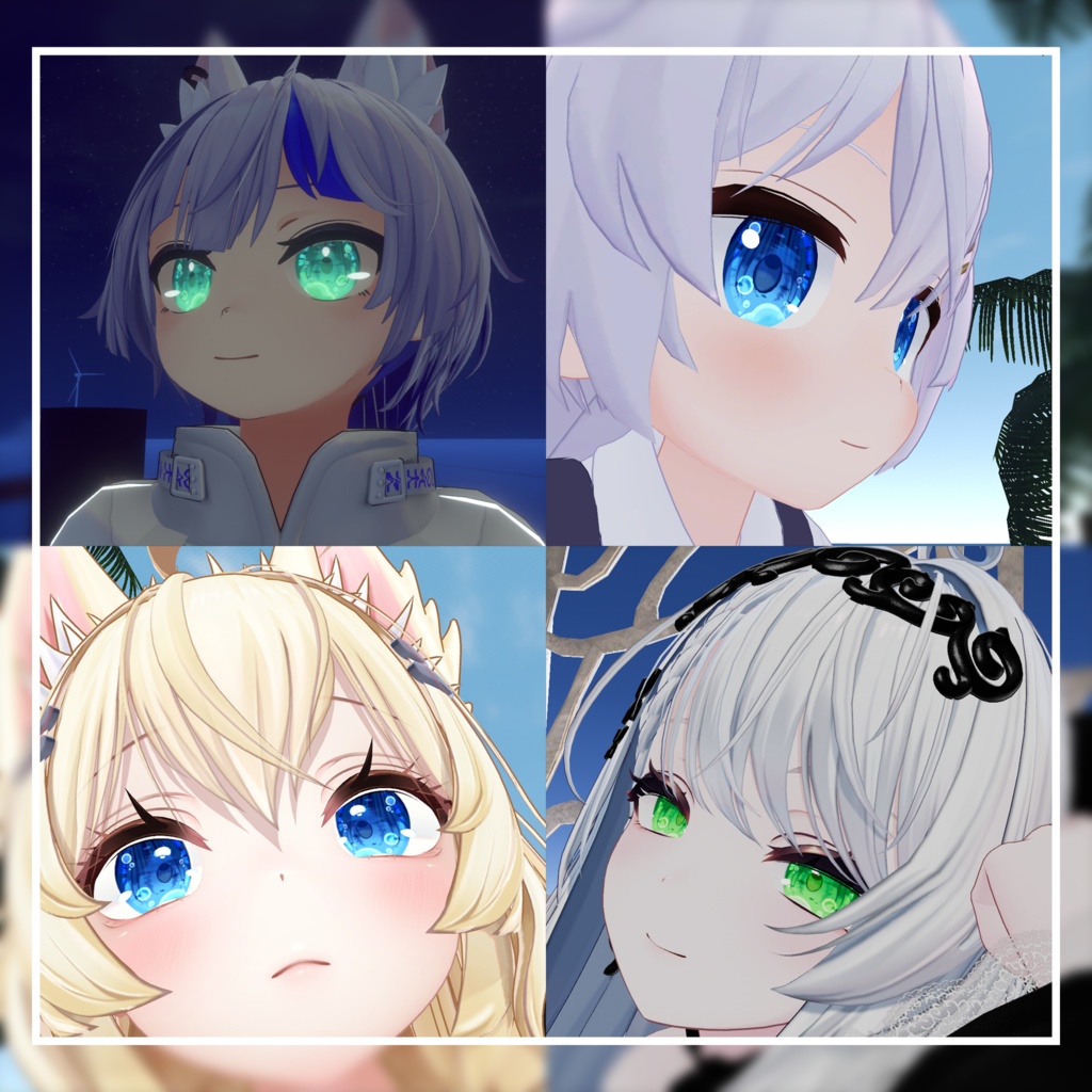 【36アバター対応】海中の泡沫【EYEテクスチャ/5種類+薄色5種類】