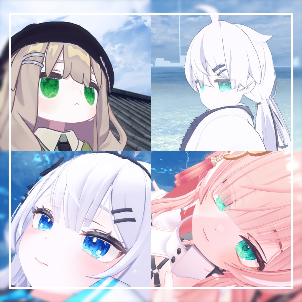 【36アバター対応】海中の泡沫【EYEテクスチャ/5種類+薄色5種類】