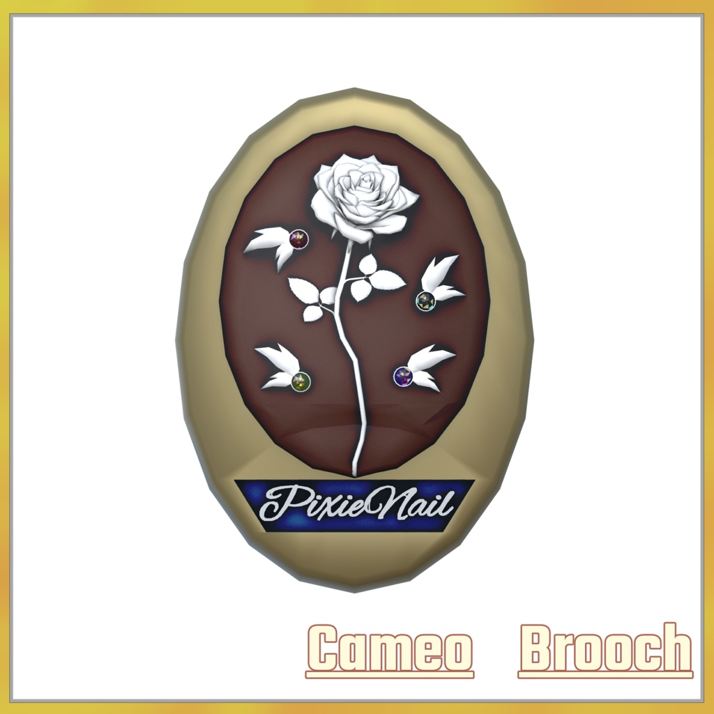 【Pixie Nail】Cameo Brooch&Rose Chain Brooch Leafletのおまけ付き【コンセプトイベントモチーフアイテム】