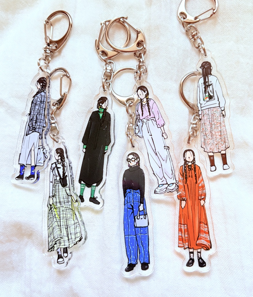 アクリルキーホルダー(黒×グリーン)