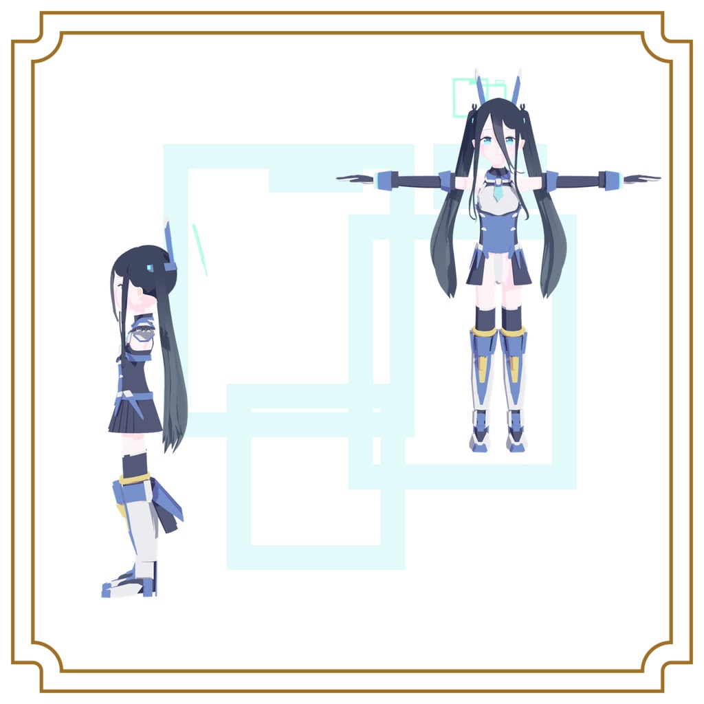 【3Dモデル】天童アリス(アーマー)【VRChat】