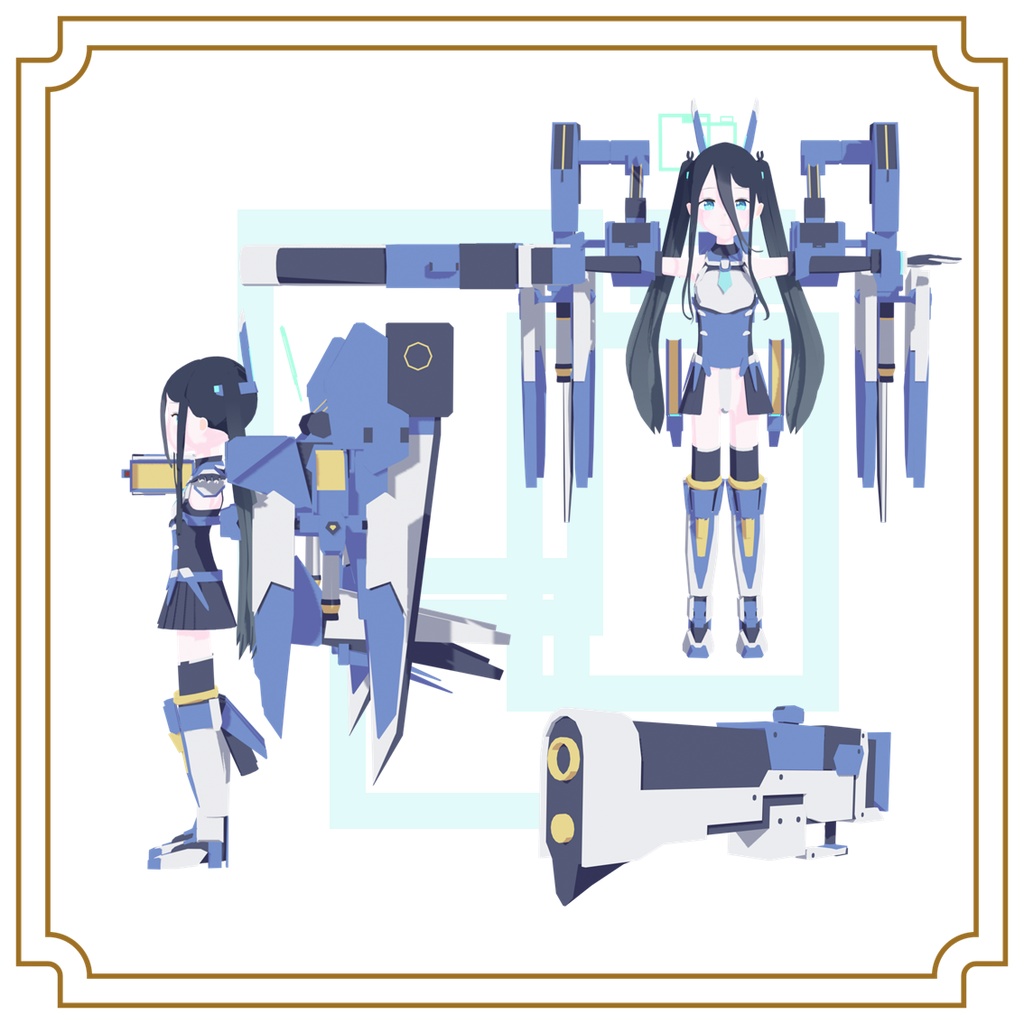 【3Dモデル】天童アリス(アーマー)【VRChat】