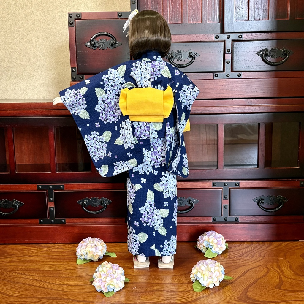 あじさいの浴衣セット 〜可愛いバージョン〜 DDサイズ