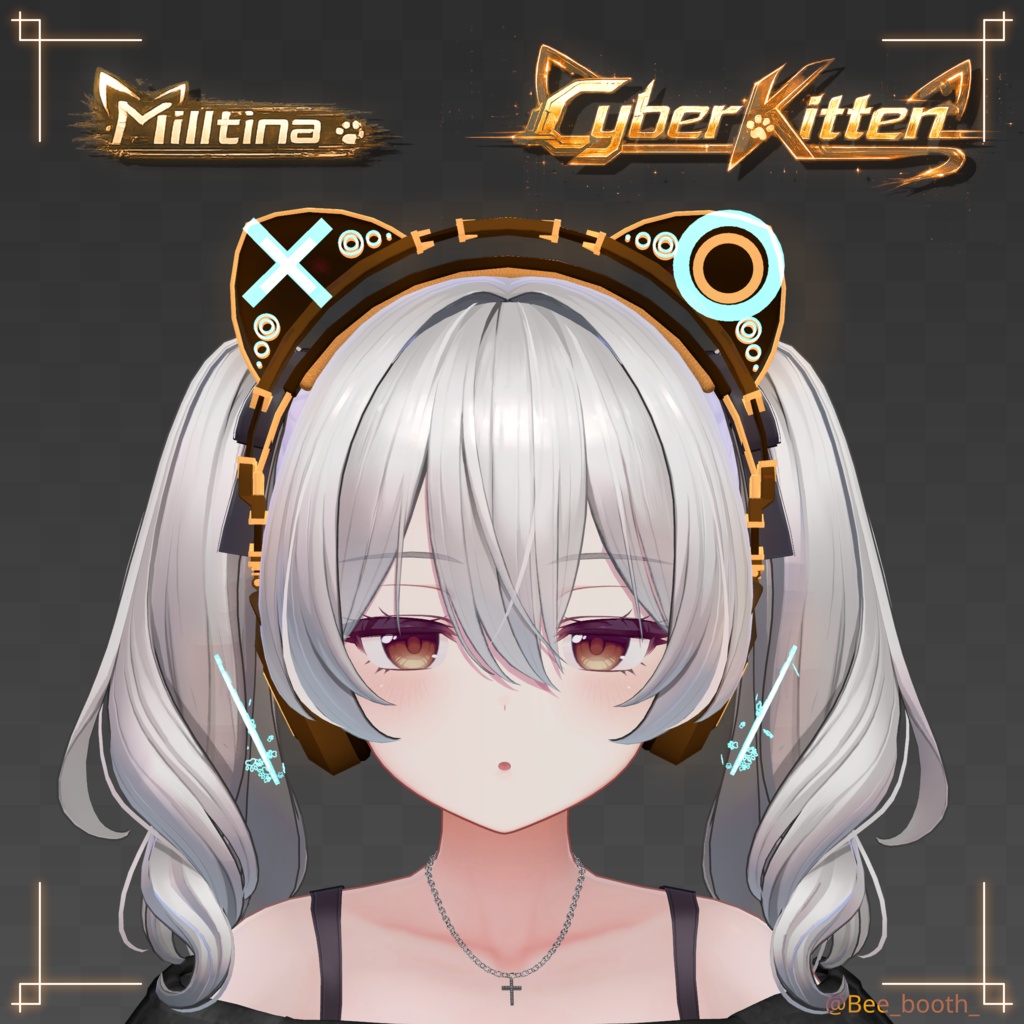 【3Dモデル】ヘッドホン-CyberKitten-
