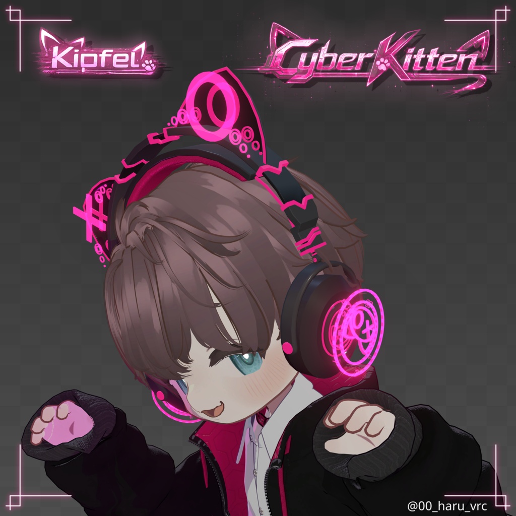 【3Dモデル】ヘッドホン-CyberKitten-
