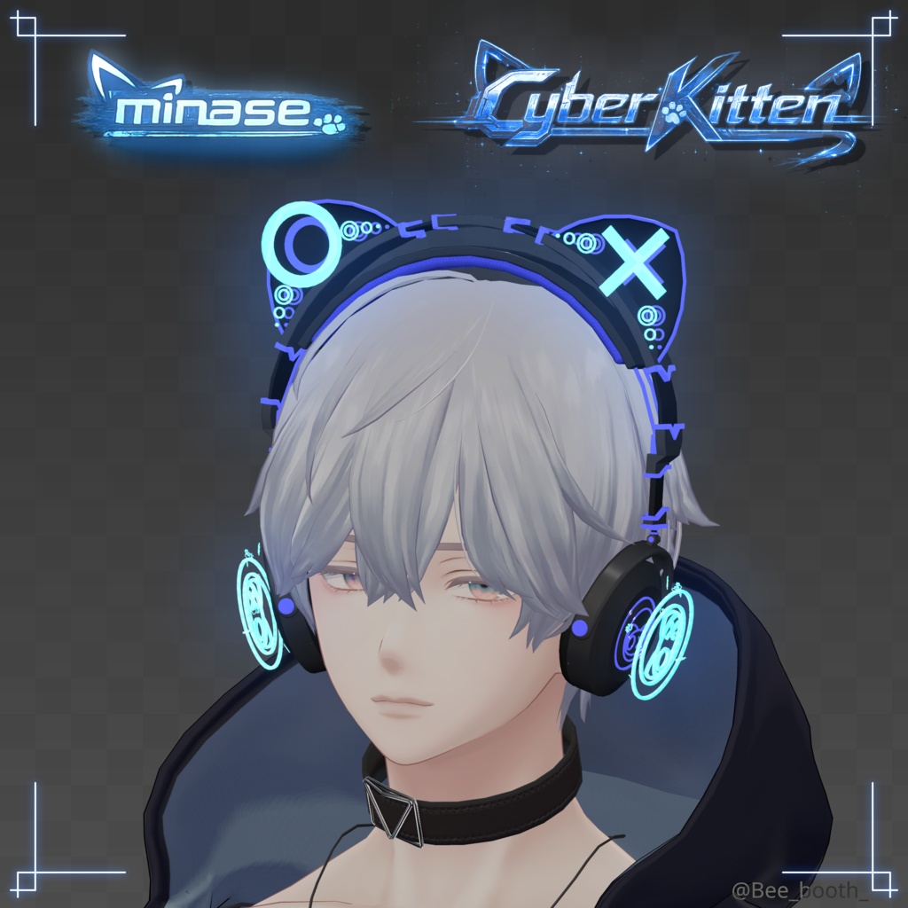 【3Dモデル】ヘッドホン-CyberKitten-